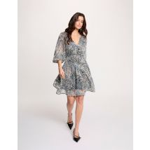 Short dress with puff sleeves multicolor women - Dresses - Morgan