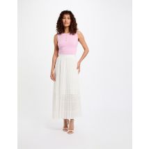 Sleeveless knitted vest top pastel pink women