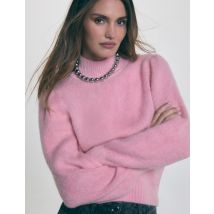 Jumper high collar pink women - Sweaters - Morgan