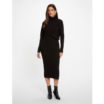 Fitted dress with high neck black women