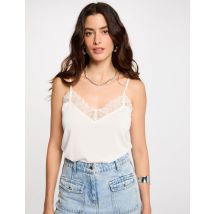 Vest top in lace ivory women - Tops and T-shirts - Morgan