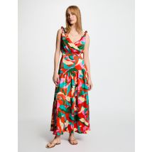Printed maxi straight dress multicolor women