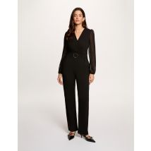 Wrap-over jumpsuit black women - Jumpsuits - Morgan
