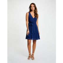 Wrap midi dress navy blue women - Dresses - Morgan