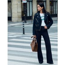 Bootcut trousers navy blue women - Trousers - Morgan