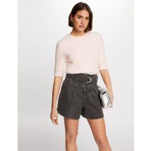 Short-sleeved jumper pink women