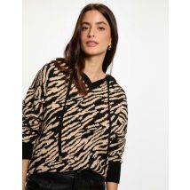 Cropped hoodie sweater black women - Sweaters - Morgan