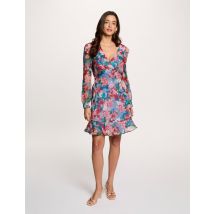 Short dress with V-neck multicolor women - Dresses - Morgan