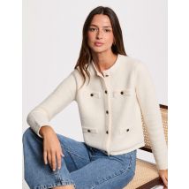 Cárdigan manga larga marfil mujer IVOIRE Morgan