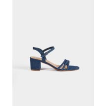 Claquettes en jean denim brut femme - Chaussures - Morgan