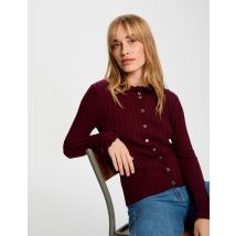 Pull col montant ajusté prune femme - Gilets - Morgan
