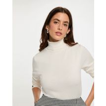 Pull col roulé ivoire femme - Pulls - Morgan