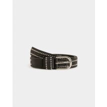 Ceinture avec clous et perforations noir femme - Ceintures - Morgan