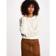 Pull maille fantaisie ivoire femme - Pulls - Morgan