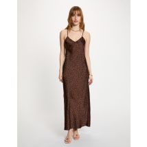 Robe satinée col v multicolore femme - Robes - Morgan