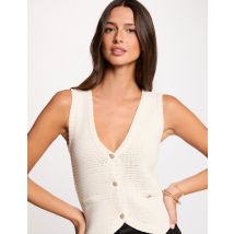 Gilet sans manches ivoire femme - Gilets - Morgan