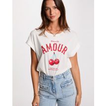T-shirt à inscription blanc femme - Tops et T-shirts - Morgan