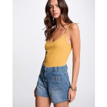 Short slim en jean denim stone femme - Shorts - Morgan