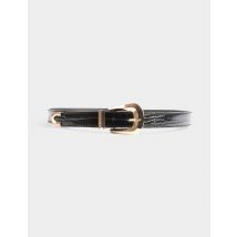 Ceinture croco noir femme - Ceintures - Morgan