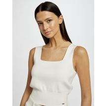 Débardeur pull bretelles larges ivoire femme - Pulls - Morgan