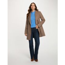 Manteau mi-long avec boutons taupe femme - Manteaux - Morgan