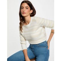 Pull court jacquard ivoire femme - Pulls - Morgan