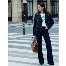Pantalon bootcut bleu marine femme - Pantalons - Morgan