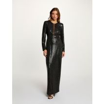 Robe longue manches longues noir femme - Robes - Morgan