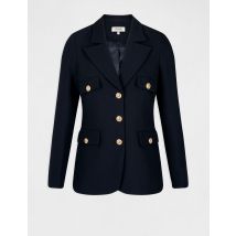 Veste cintrée boutonnée marine femme