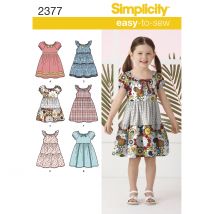 Kinderkleider aus Baumwollstoffen - Nähschwierigkeit: Mittel - Simplicity - MT Stofferie