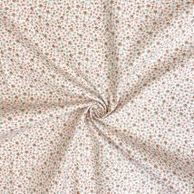 Baumwollstoff mit blumigem Print in Rosa - OEKO-TEX zertifiziert - DOMOTEX - MT Stofferie