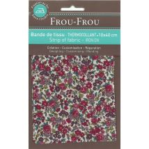 Stoffstreifen10 x 40 cm mit floralem Multicolor-Muster zum Aufbügeln - Frou Frou - MT Stofferie