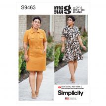 Mittelschweres Kurzkleid mit Taschen und Steppbändern - Simplicity - Simplicity - MT Stofferie