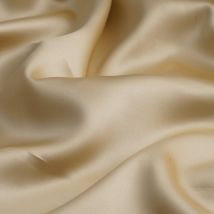 Einfarbiger Satinstoff beige - MT Stofferie