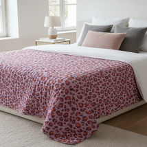 Leoparden Tagesdecke 140x180 cm Rosa - A.U Maison - MT Stofferie