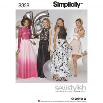 Schnittmuster Simplicity 8328.p5 - Abendkleid & Rock Eng/Fr - Simplicity - MT Stofferie