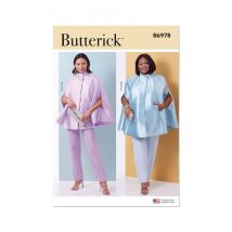 Butterick B6978AA Damen Schnittmuster Cape 38-46 - Butterick - MT Stofferie