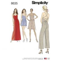 Simplicity Kleid mit variablen Trägern, Größe 34-42, Anfänger. - Simplicity - MT Stofferie