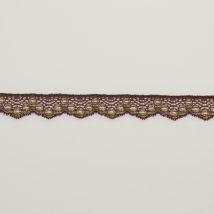 Stretch-Spitze  Feston 2cm rund metallisiert gold weinrot - Jabouley - MT Stofferie