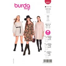 Schnittmuster Burda 6055 - Kleid mit gerafftem Rock. - Burda - MT Stofferie