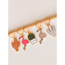 5er-Set Maschenmarkierer Kakteen & Flamingos – Hello Kim - Hello Kim - MT Stofferie