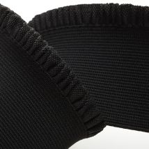 Gummiband mit Rüschenborte, 60mm - Schwarz - MT - MT Stofferie