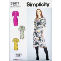 Schnittmuster Simplicity 9677 Kleid mit ärmeln 34 bis 52 (fr) - Simplicity - MT Stofferie