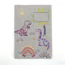 Stick-Set für Anfänger: Grauer Stoff, Stickgarne, Anleitung. - Un chat dans l'aiguille - MT Stofferie