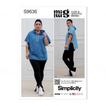 Schnittmuster Simplicity 9636 Sweatshirt & Leggings 32 bis 48(fr) - Simplicity - MT Stofferie
