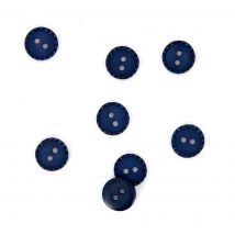 Knöpfe mit punktierten Rändern marineblau 11 mm - MT - MT Stofferie