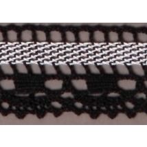 Spitzenban Baumwolle in Schwarz, 21 mm breit - Frou Frou - MT Stofferie