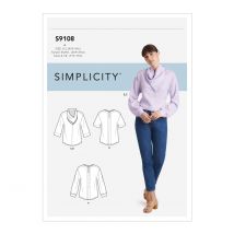 Schnittmuster Simplicity 9108.a - T-Shirt mit Kragen - Simplicity - MT Stofferie
