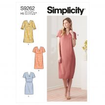 Simlicity - Gerade Kleider mit V-Ausschnitt in Größe 44-52 - Simplicity - MT Stofferie