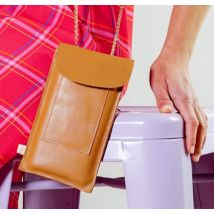 Nähanleitung CALL ME Smartphone-Tasche aus kamelfarbenem Leder - Feye - FEYE - MT Stofferie